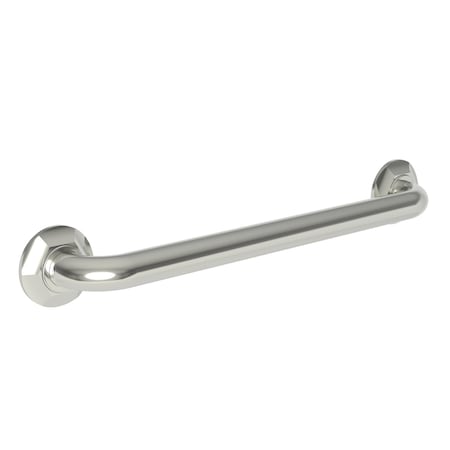 Newport Brass 21" L, Two Post, Solid Brass, 18" Grab Bar in Polished Nickel, Polished Nickel 1200-3918/15
